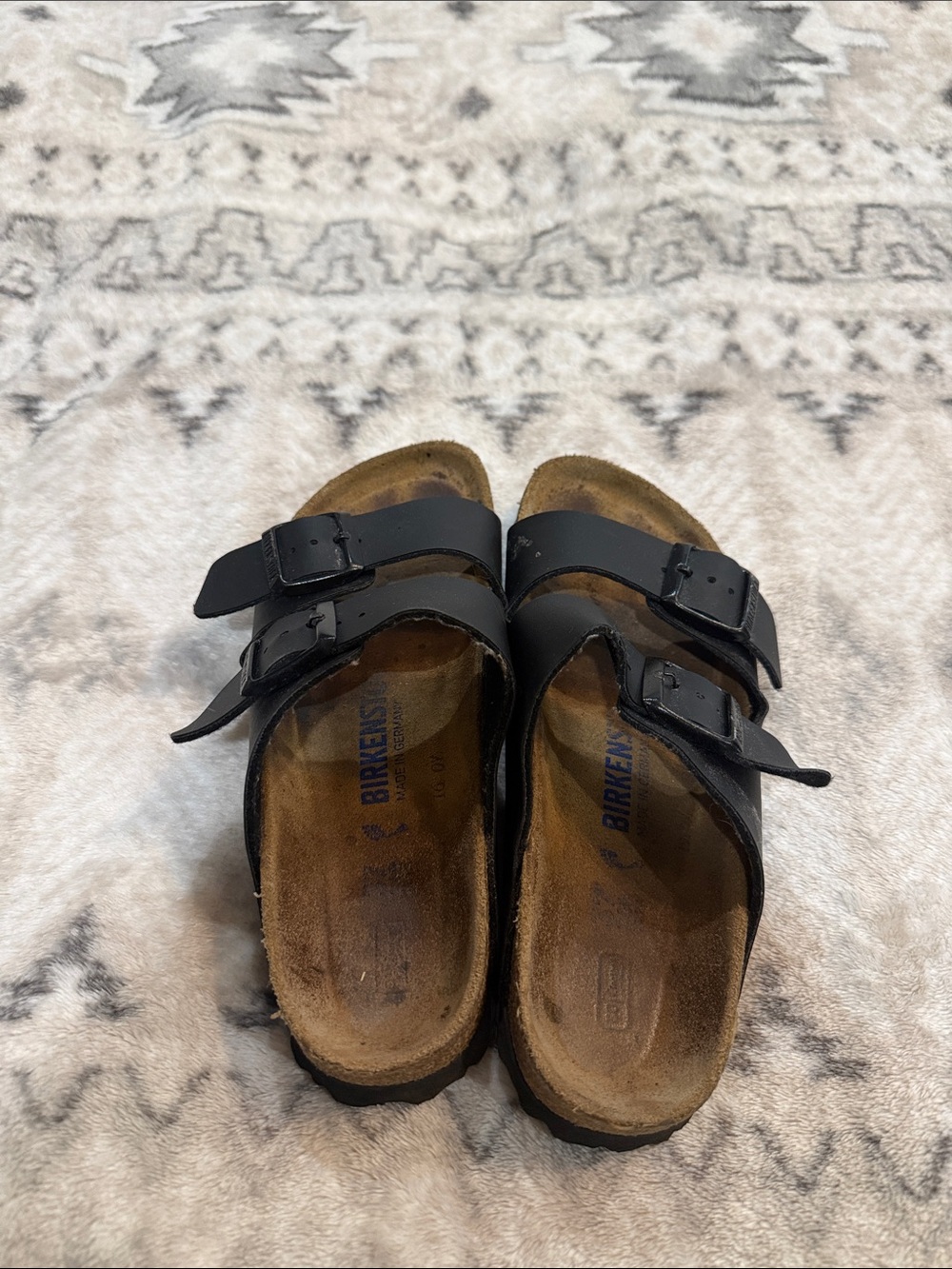 Birkenstock Black Two-Strap Arizona Sandals